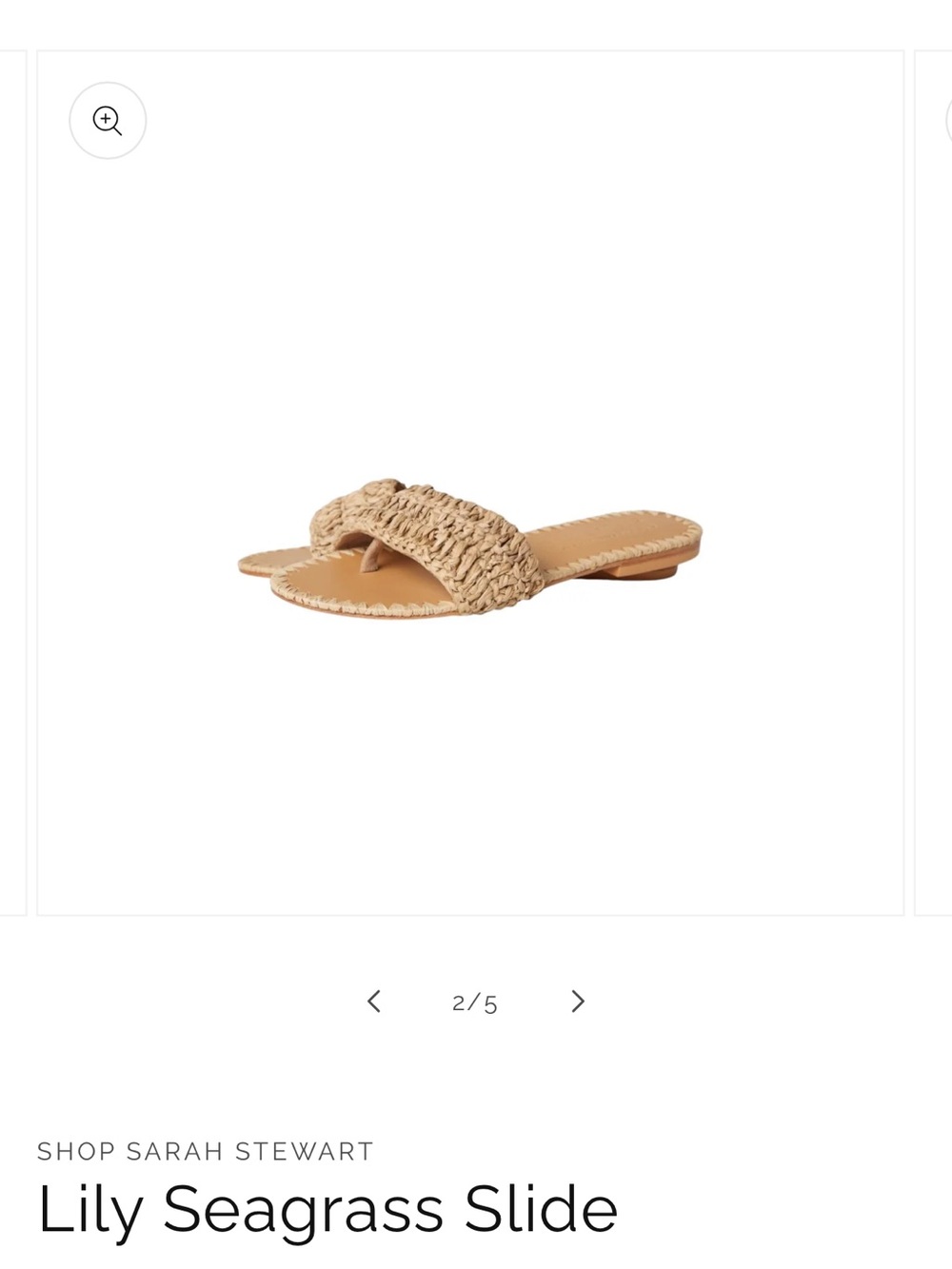SARAH STEWART
Lily Seagrass Slide Size 7